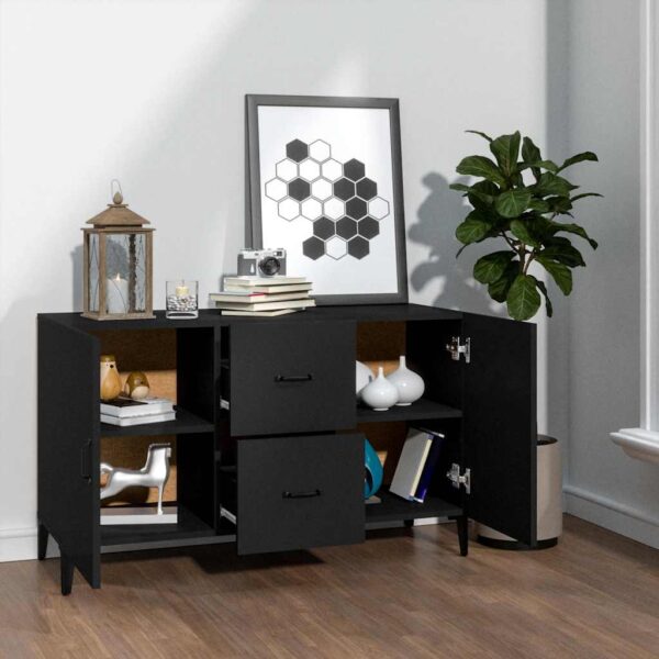Sideboard Black 100x36x60 cm Engineered Wood
