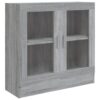 Vitrine Cabinet Grey Sonoma 82.5x30.5x80 cm Engineered Wood
