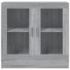 Vitrine Cabinet Grey Sonoma 82.5x30.5x80 cm Engineered Wood