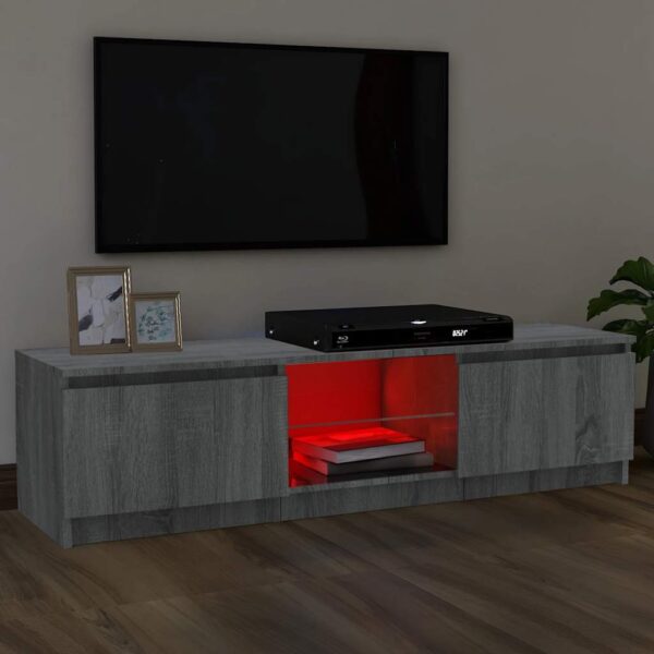 TV Cabinet with LED Lights Grey Sonoma 120x30x36 cm