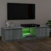 TV Cabinet with LED Lights Grey Sonoma 120x30x36 cm