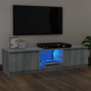 TV Cabinet with LED Lights Grey Sonoma 120x30x36 cm
