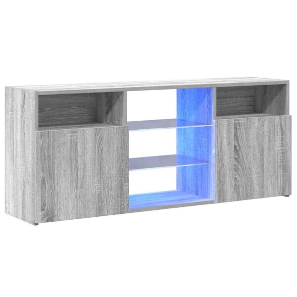 TV Cabinet with LED Lights Grey Sonoma 120x30x50 cm