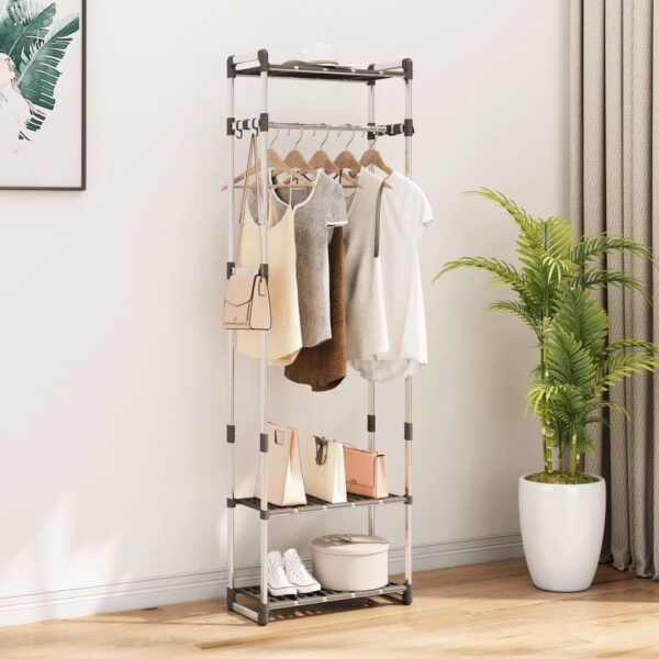 8720287018612_m_en_hd_1.jpg 3-Tier Clothes Rack Silver 59x29x192 cm Aluminium