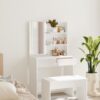 8720287077978_m_en_hd_1.jpg Dressing Table with Mirror White 74.5x40x141 cm