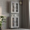 Hanging Wall Cabinet Grey Sonoma 69.5x34x90 cm