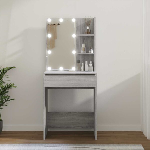 8720287087236_m_en_hd_1.jpg Dressing Table with LED Grey Sonoma 60x40x140 cm