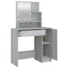 Dressing Table with LED Grey Sonoma 86.5x35x136 cm