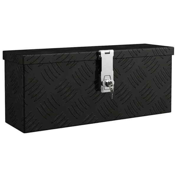 Storage Box Black 50x15x20.5 Aluminium