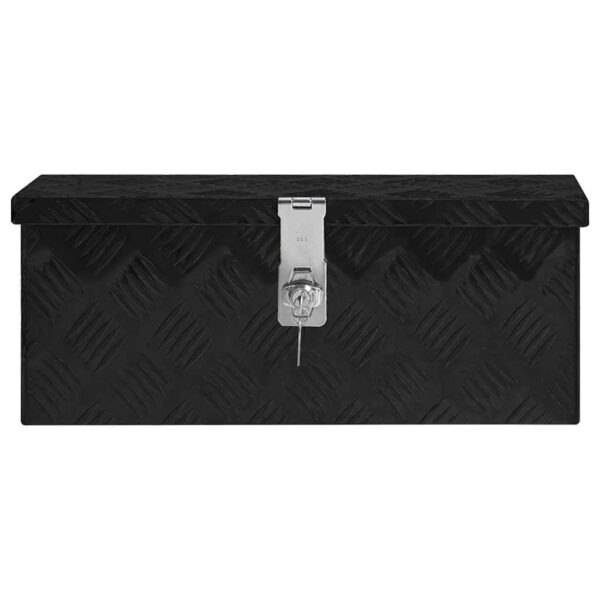 Storage Box Black 50x15x20.5 Aluminium