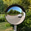 Outdoor Convex Traffic Mirror Black Ã˜45 cm Polycarbonate