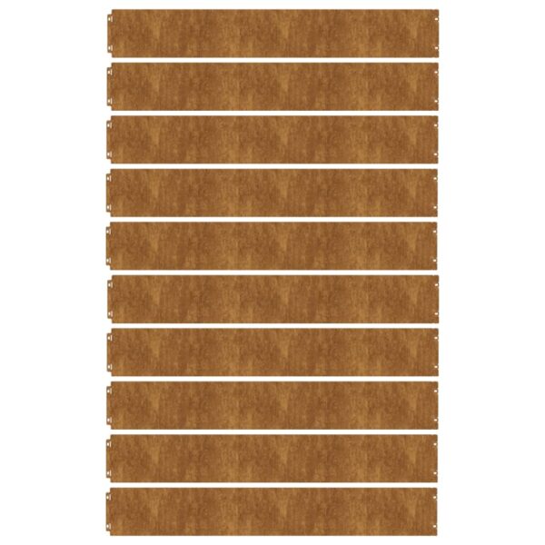 Lawn Edgings 10 pcs 15x103 cm Flexible Corten steel
