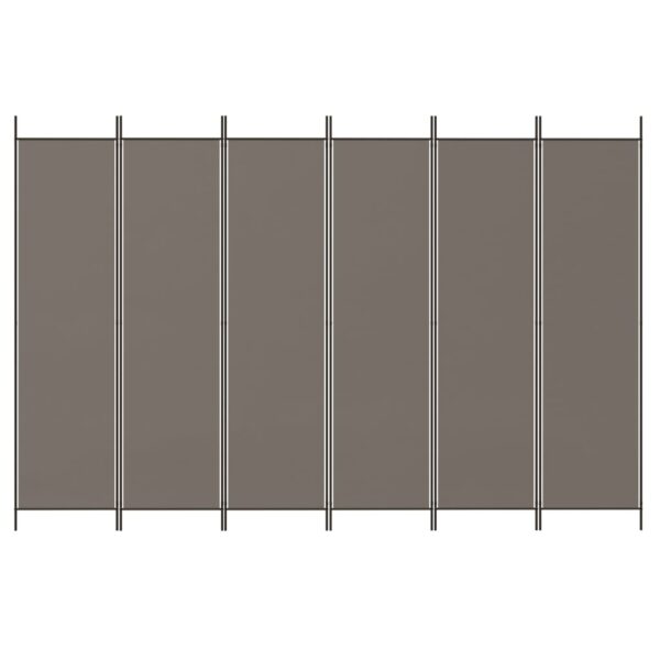 6-Panel Room Divider Anthracite 300x200 cm Fabric