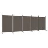 5-Panel Room Divider Anthracite 433x180 cm Fabric