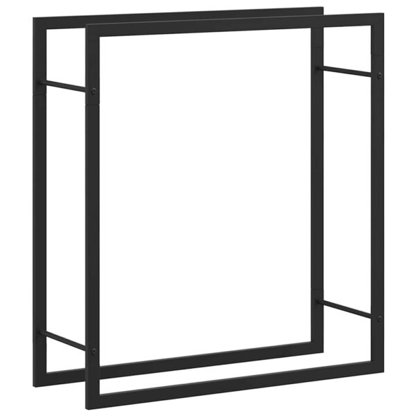 Firewood Rack Matt Black 80x28x86 cm Steel