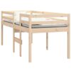 High Sleeper Bed without Mattress 90x190 cm Single Solid Wood Pine