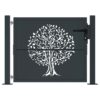 Garden Gate Anthracite 100x100 cm Steel Tree Design