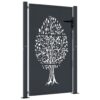 Garden Gate Anthracite 100x125 cm Steel Tree Design