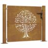 Garden Gate 100x75 cm Corten Steel Tree Design