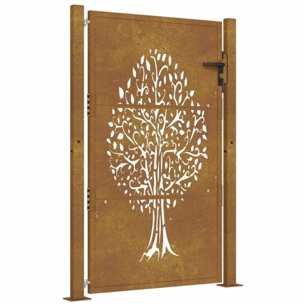 Garden Gate 100x125 cm Corten Steel Tree Design