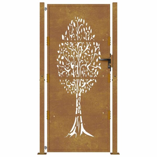 Garden Gate 100x175 cm Corten Steel Tree Design