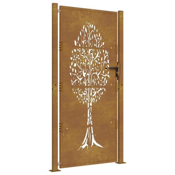 Garden Gate 100x200 cm Corten Steel Tree Design