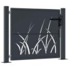 Garden Gate Anthracite 100x75 cm Steel Grass Design