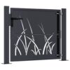 Garden Gate Anthracite 100x75 cm Steel Grass Design