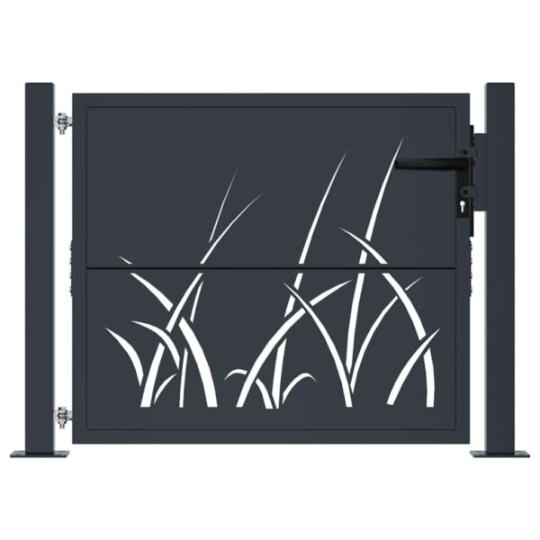 Garden Gate Anthracite 100x100 cm Steel Grass Design