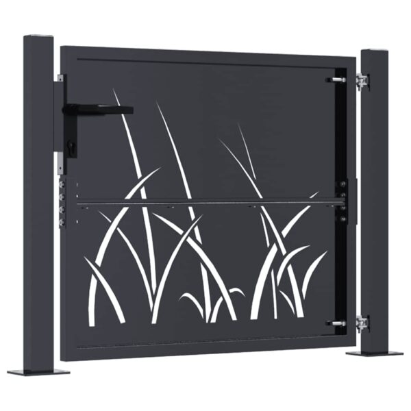 Garden Gate Anthracite 100x100 cm Steel Grass Design