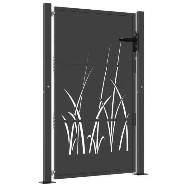 Garden Gate Anthracite 100x125 cm Steel Grass Design