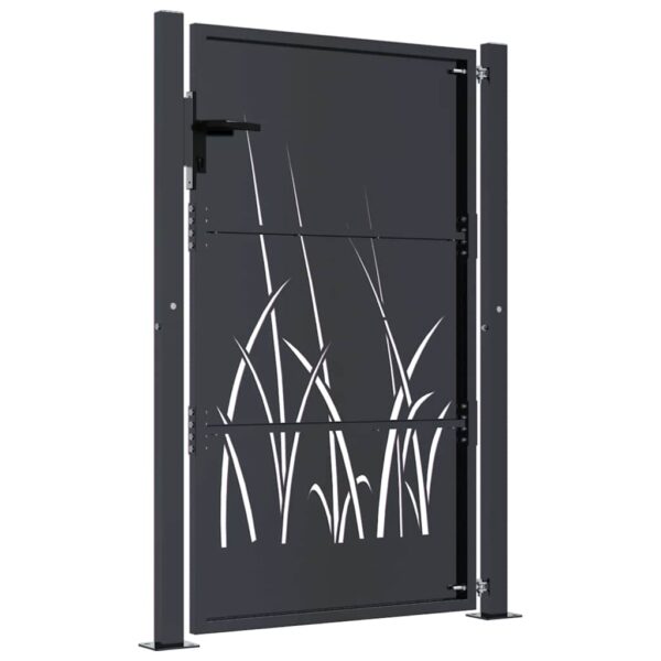 Garden Gate Anthracite 100x125 cm Steel Grass Design
