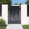 Garden Gate Anthracite 100x125 cm Steel Grass Design