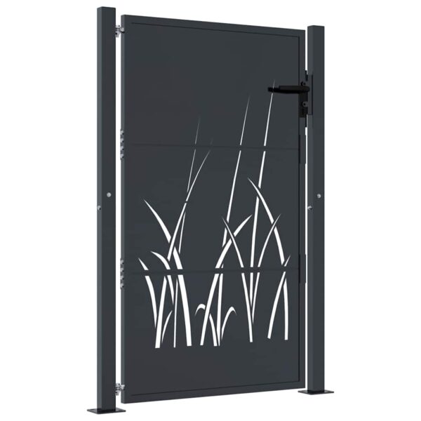 Garden Gate Anthracite 100x150 cm Steel Grass Design