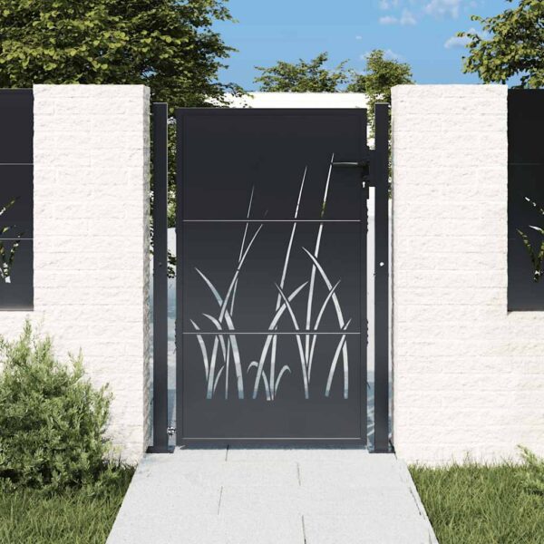Garden Gate Anthracite 100x150 cm Steel Grass Design