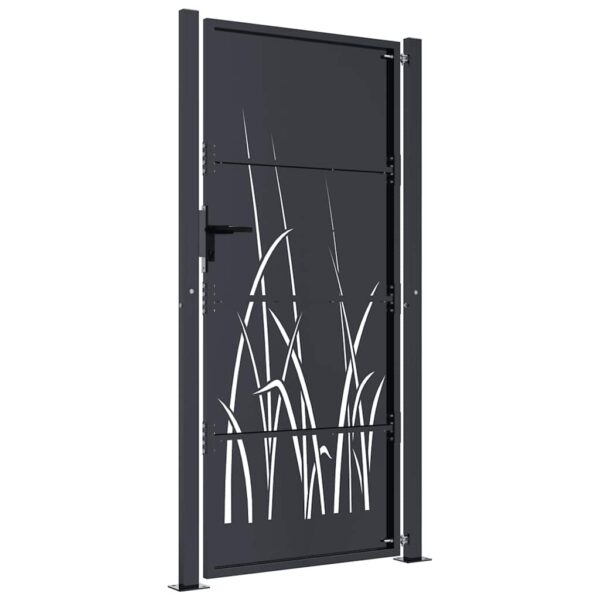 Garden Gate Anthracite 100x175 cm Steel Grass Design