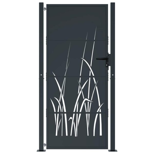Garden Gate Anthracite 100x200 cm Steel Grass Design