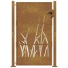 Garden Gate 100x150 cm Corten Steel Grass Design