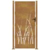 Garden Gate 100x175 cm Corten Steel Grass Design