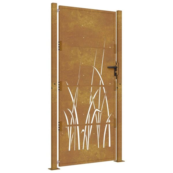 Garden Gate 100x200 cm Corten Steel Grass Design