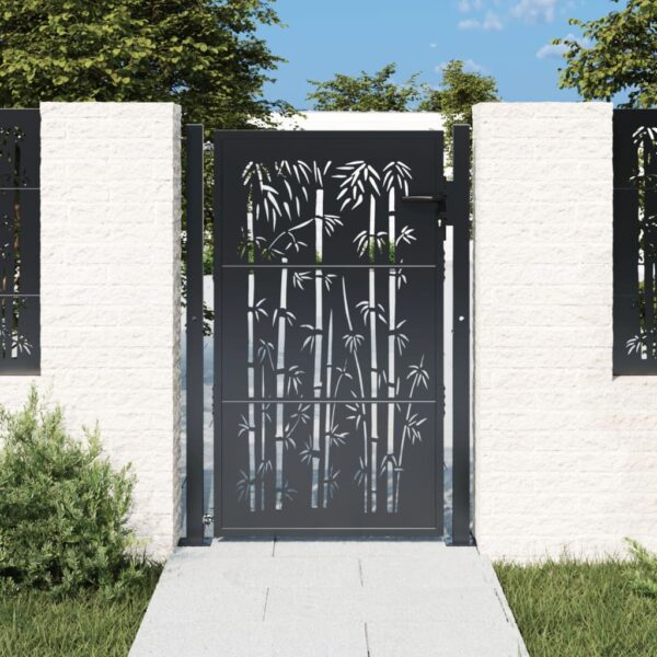 8720287217053_m_en_hd_1.jpg Garden Gate Anthracite 100x125 cm Steel Bamboo Design