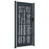 Garden Gate Anthracite 100x175 cm Steel Bamboo Design