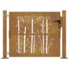 Garden Gate 100x75 cm Corten Steel Bamboo Design