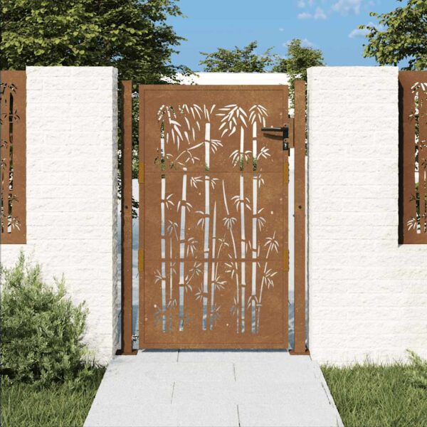 8720287217114_m_en_hd_1.jpg Garden Gate 100x125 cm Corten Steel Bamboo Design