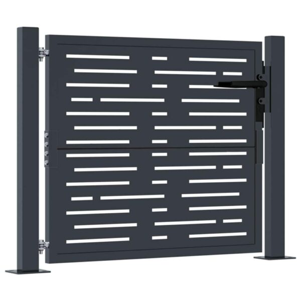 Garden Gate Anthracite 100x75 cm Steel Square Design