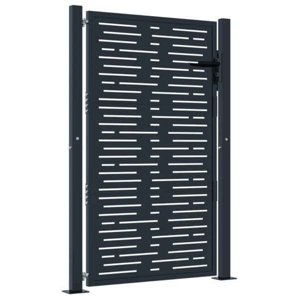 Garden Gate Anthracite 100x125 cm Steel Square Design