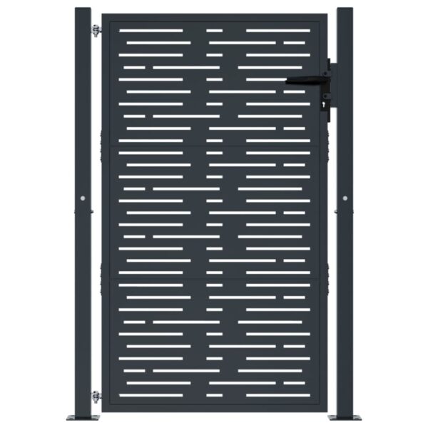 Garden Gate Anthracite 100x125 cm Steel Square Design