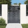 Garden Gate Anthracite 100x125 cm Steel Square Design