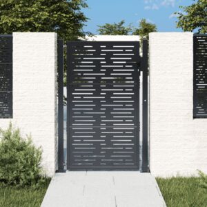 Garden Gate Anthracite 100x125 cm Steel Square Design