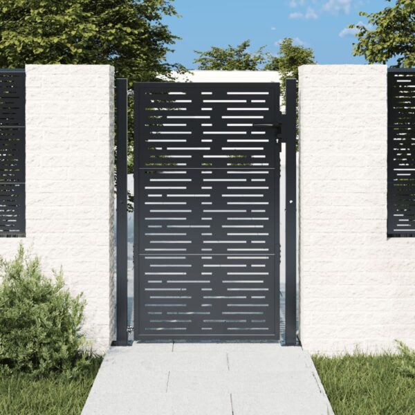 Garden Gate Anthracite 100x125 cm Steel Square Design